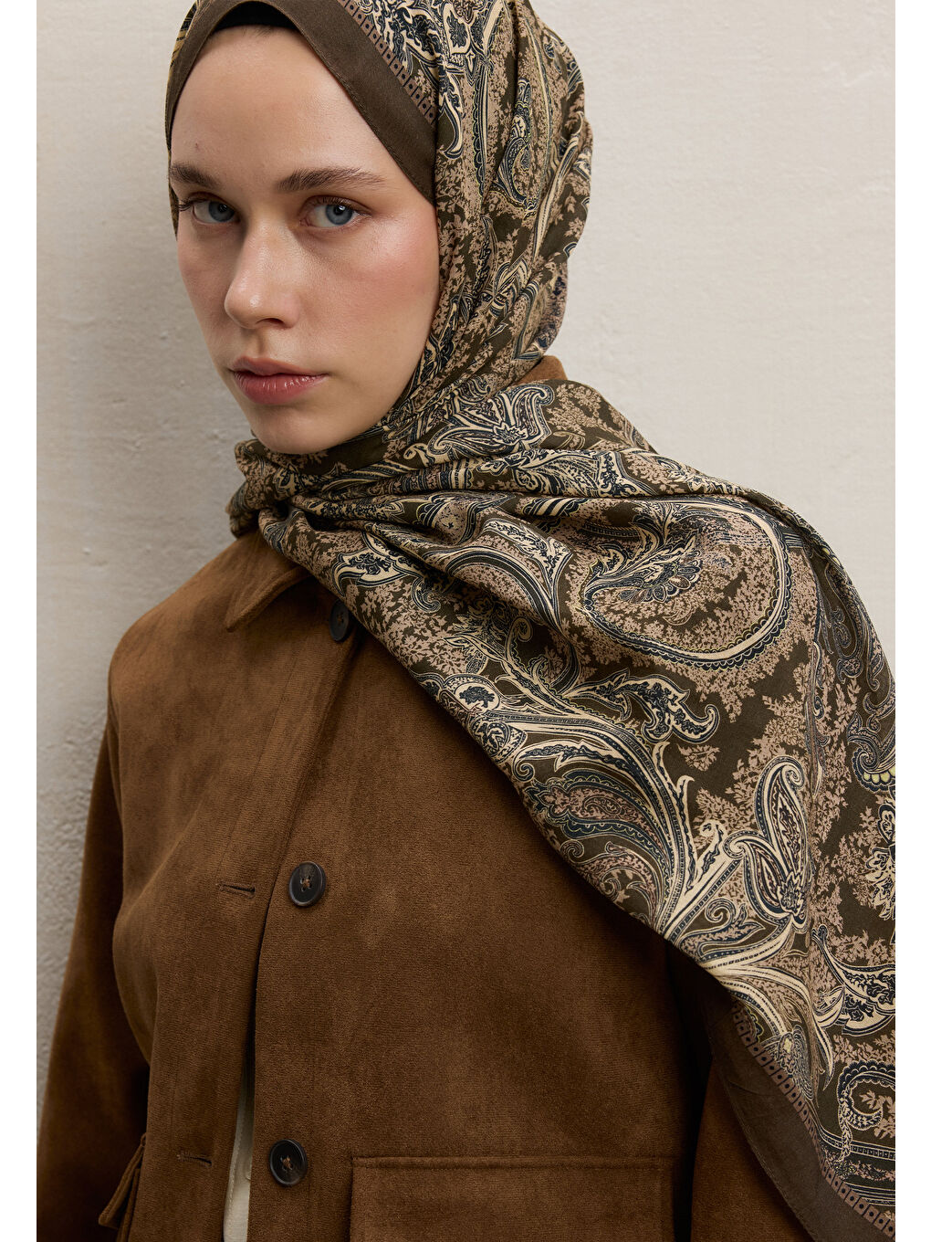 Dark Bohemıan Desen Şal Haki-1