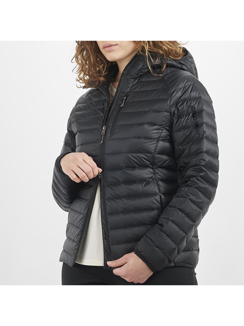 Elixir Micro Down Hd Kadın Siyah Outdoor Ceketi-2