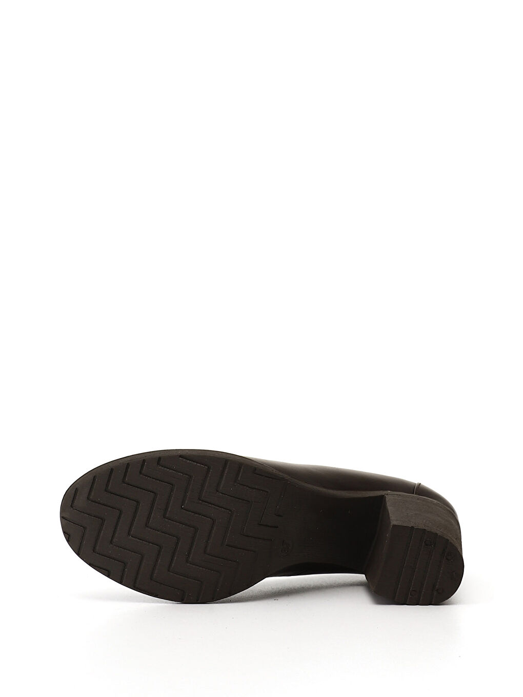 Kahverengi Kadın TÜTÜN KAHVE Orta Kalın Topuklu Hakiki Deri Ayakkabı-3