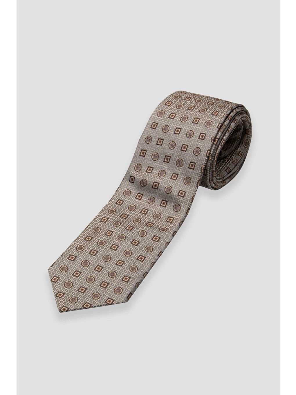 Kravat 8 Cm Mikrofiber Polyester Sarı Erkek Desenli Kravat