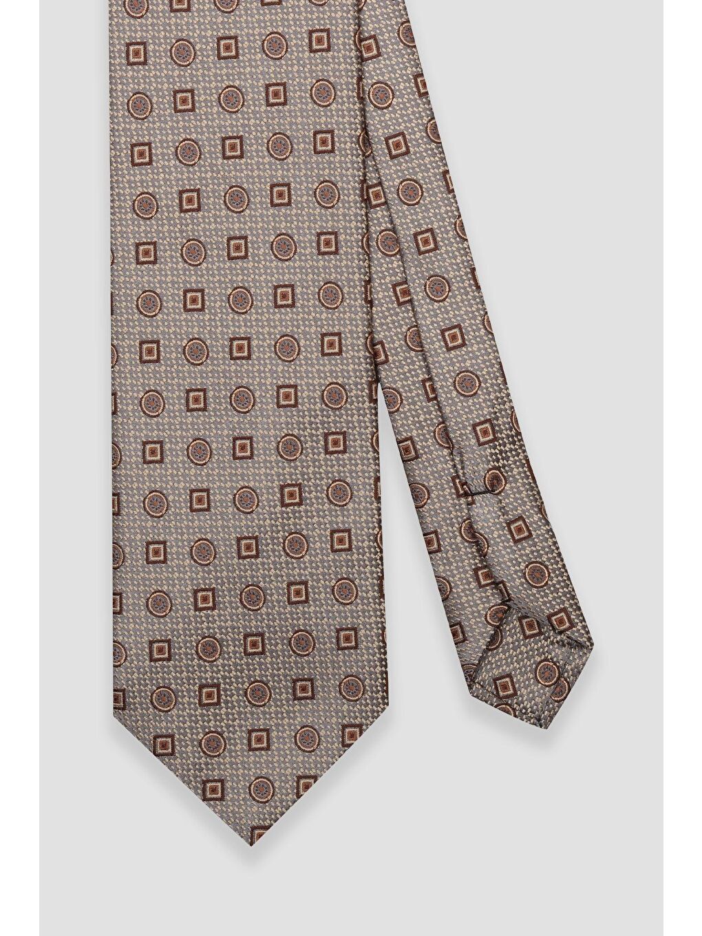 Kravat 8 Cm Mikrofiber Polyester Sarı Erkek Desenli Kravat-1