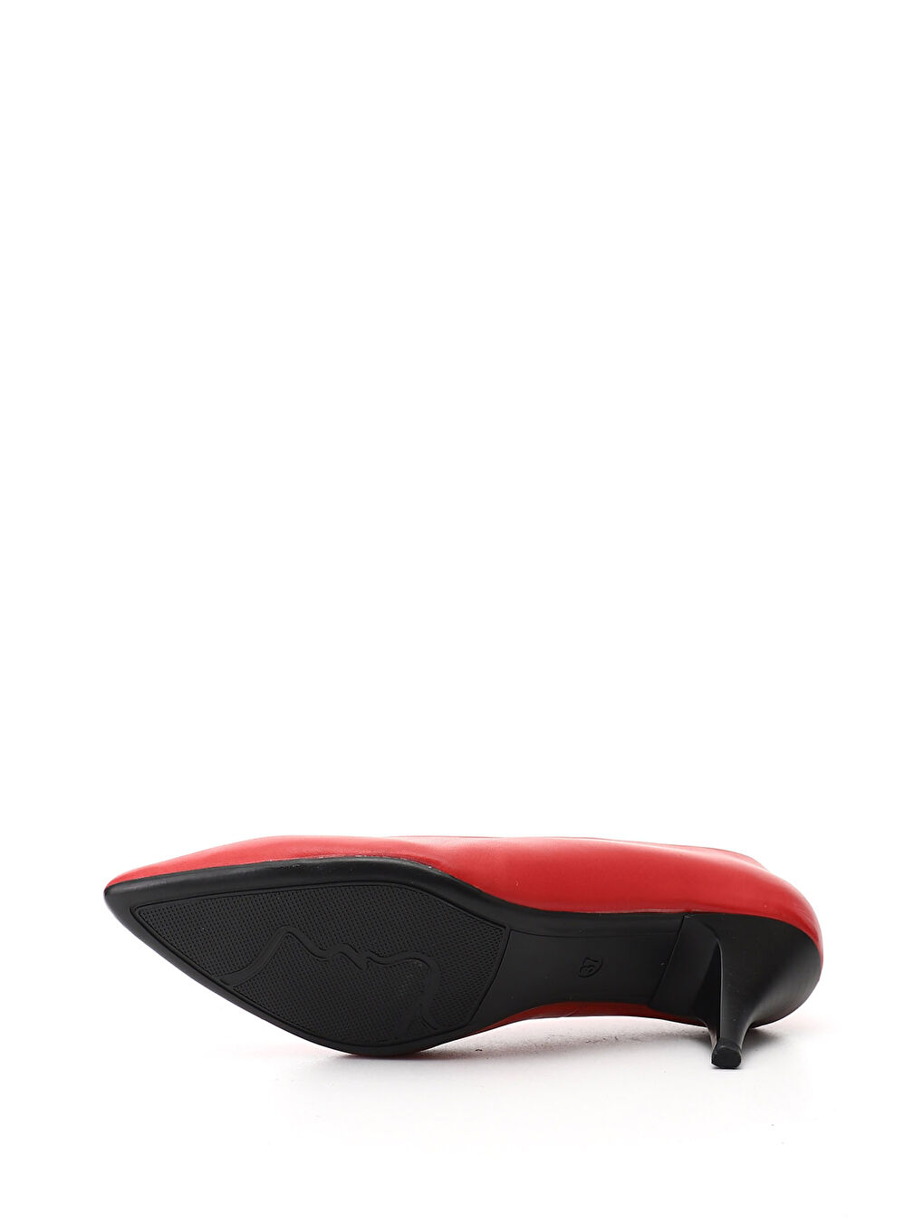 Kırmızı Kadın CANLI KIRMIZI Sivri Burun İnce Topuklu Hakiki Deri Stiletto-3