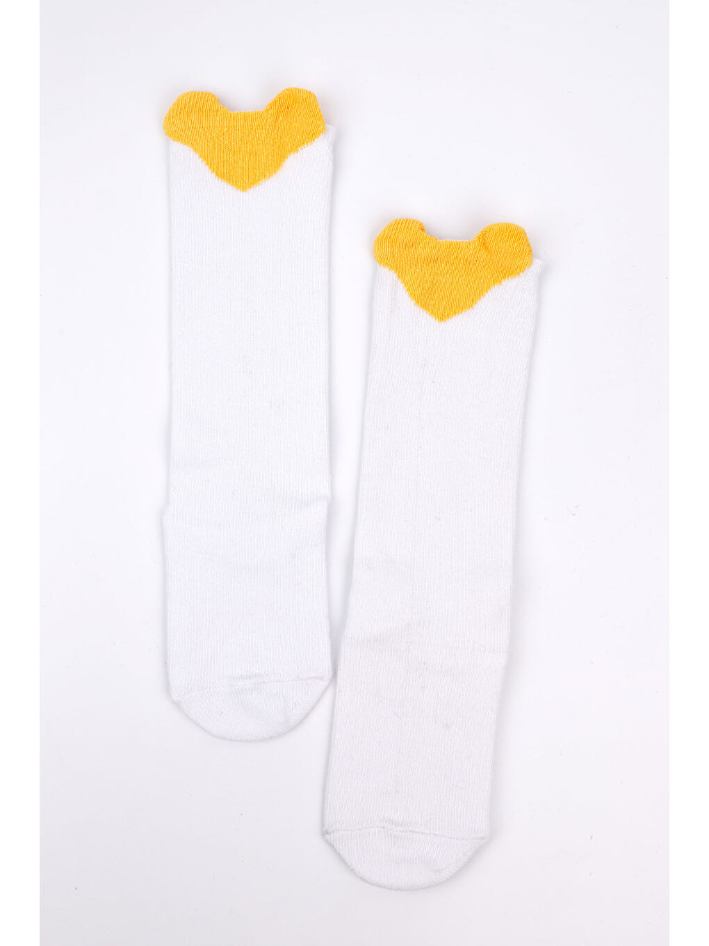 Sarı Kalpli Kız Çocuk Çorap