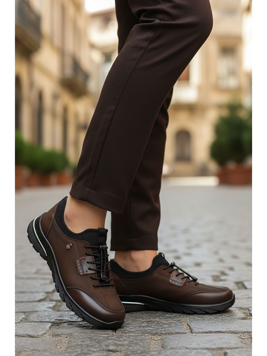 Kahverengi Kahve Nubuk Hakiki Deri Anatomik Kadın Casual Ayakkabı PLV061 Z-2