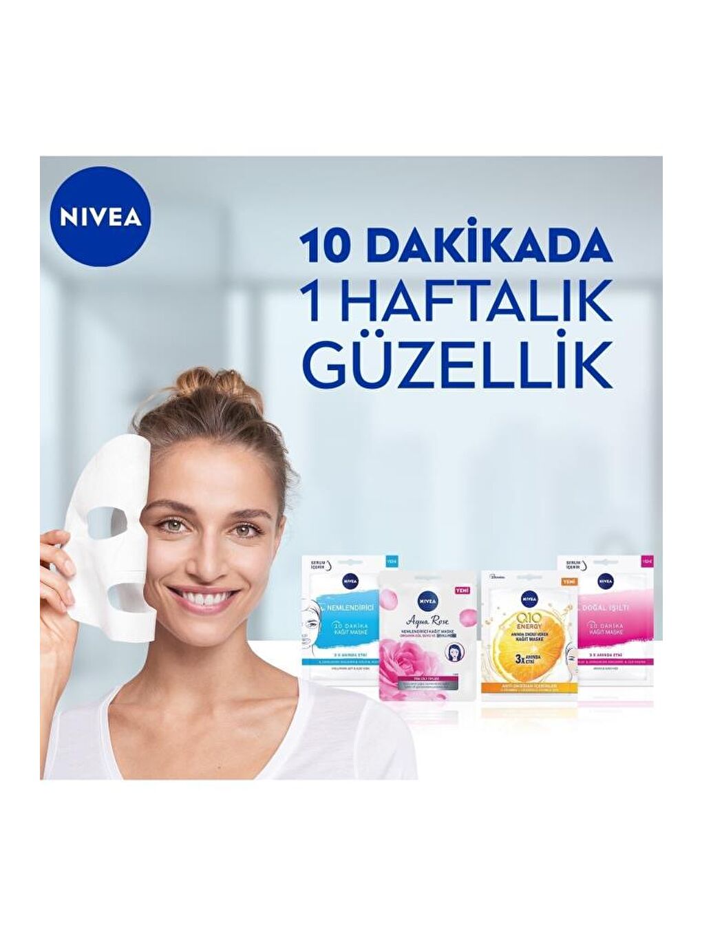 NIVEA Şeffaf Energy Anti-Oksidan Etkili Cilt Ile Uyu mlu Q10 Ve C Vitamini Kağıt Maske 1 Adet, Yüz Maskesi - 4