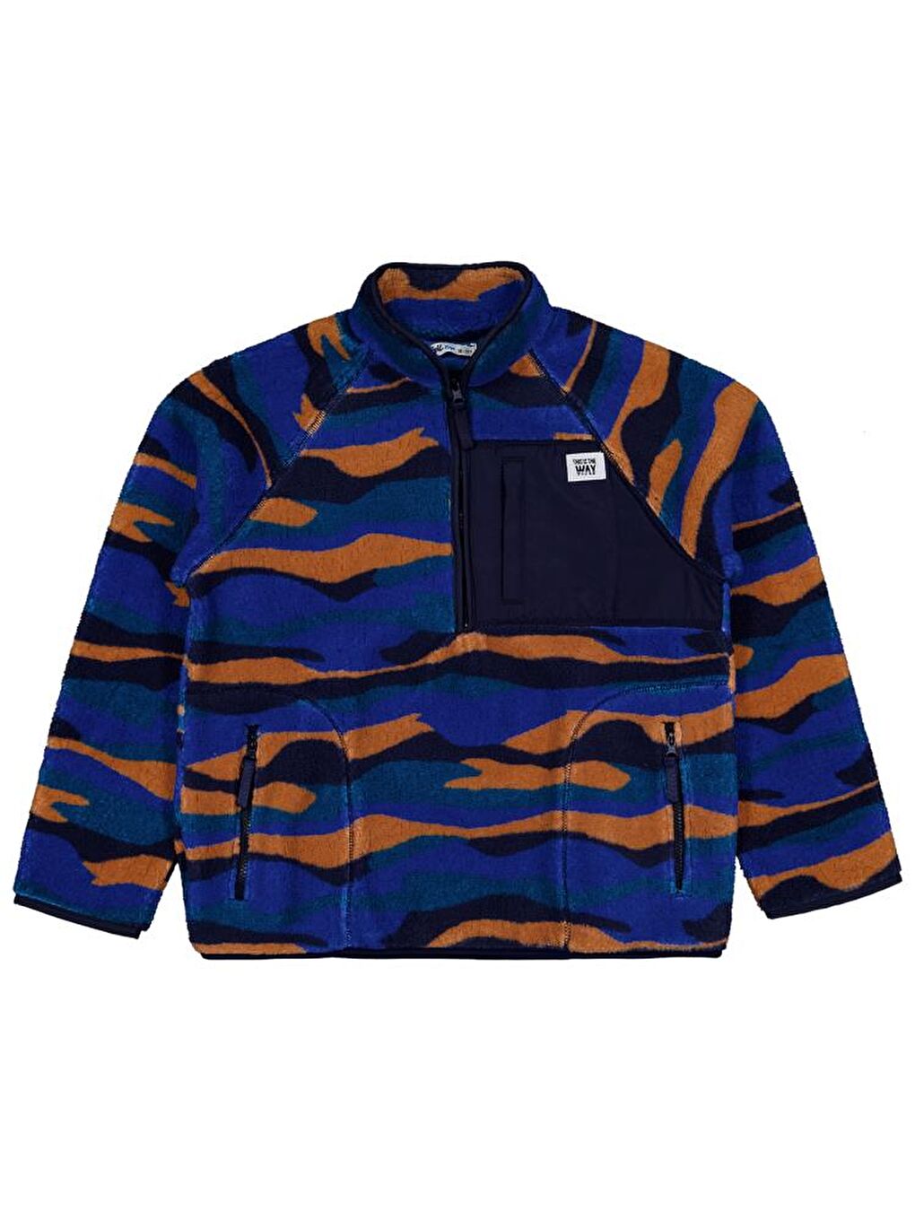 Mavi Boys Karışık Dalga Desenli 10-13 Yaş Sweatshirt-2