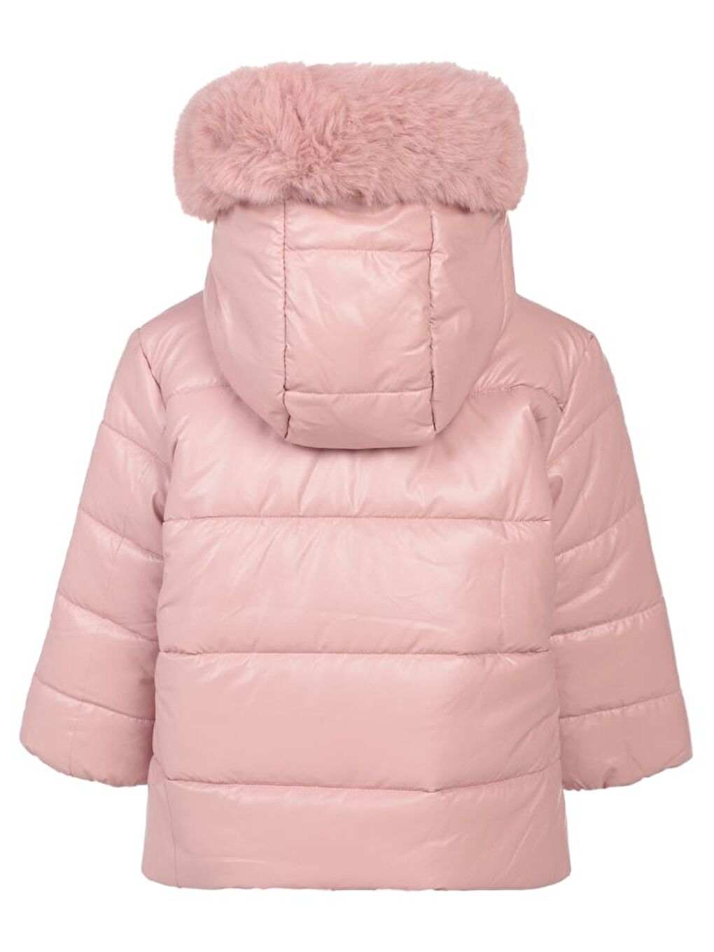 Pembe Kız Çocuk 2-5 Yaş Mont-4