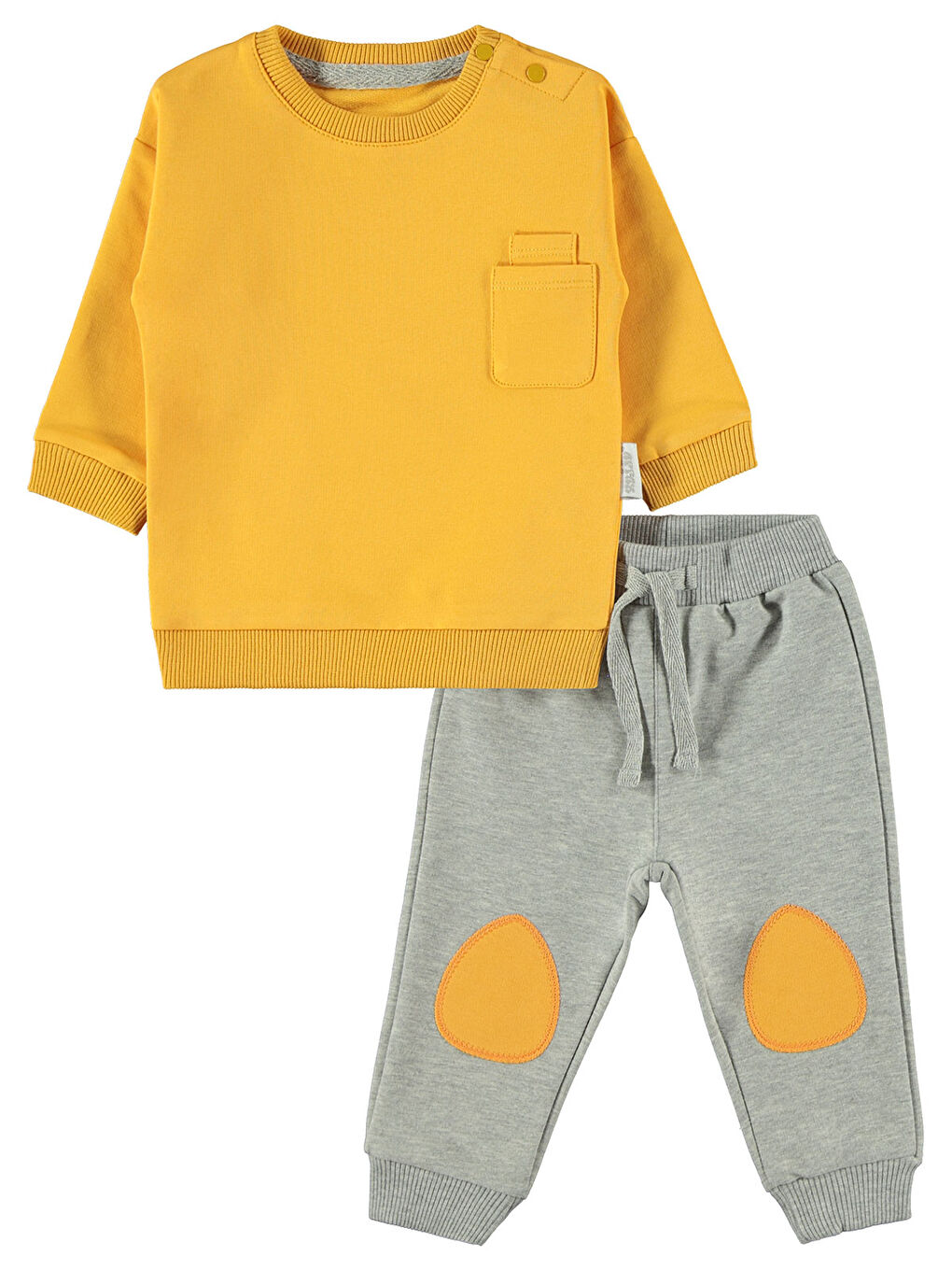 Civil Kahverengi Baby Bebek Takım 6-18 Ay Hardal