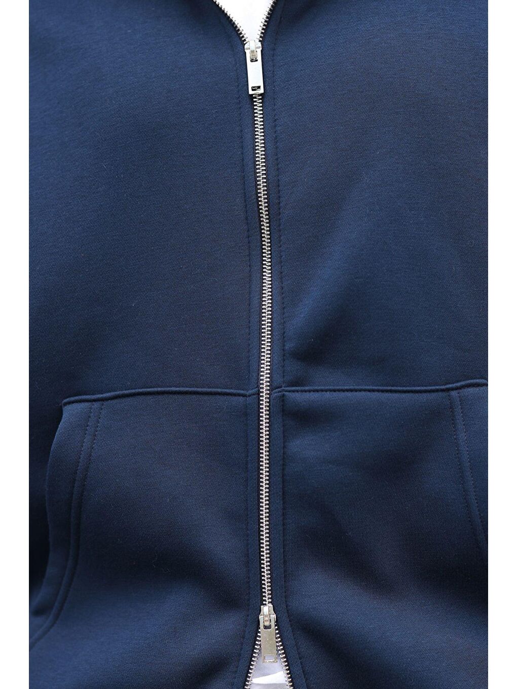 Lacivert Çift Fermuarlı Kapüşonlu Eşofman Takımı E7345-3