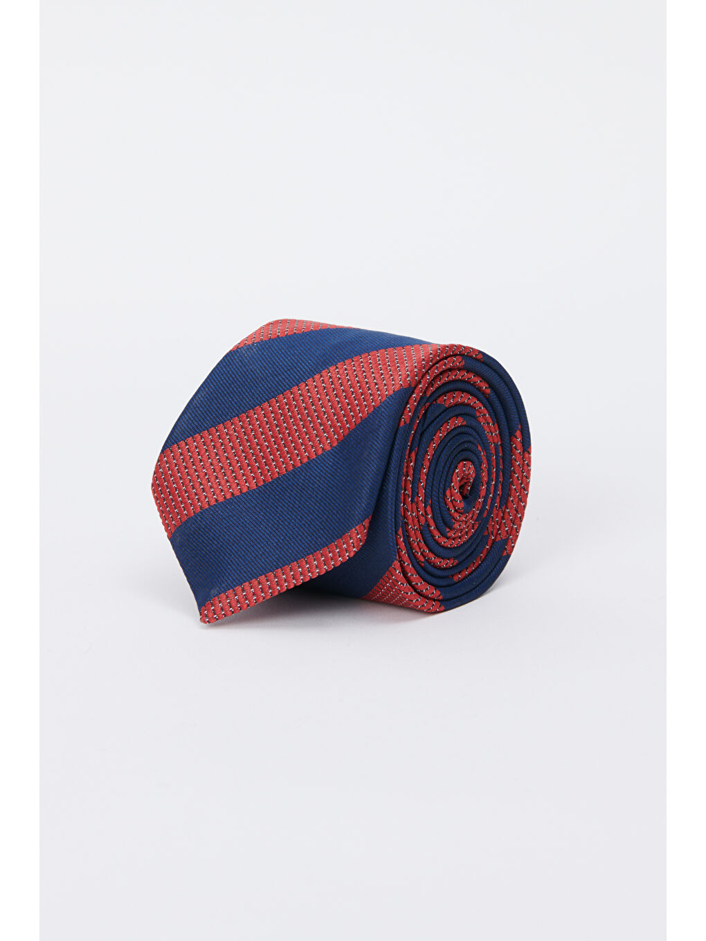 Erkek Lacivert-Kırmızı Desenli Kravat