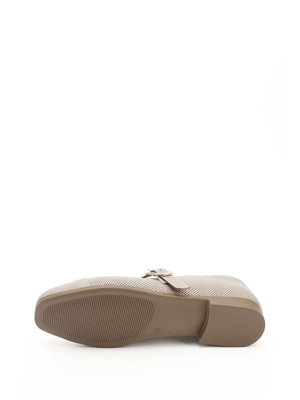 Bej Kadın BEJ-CAMEL Baskılı Hakiki Deri Babet-3