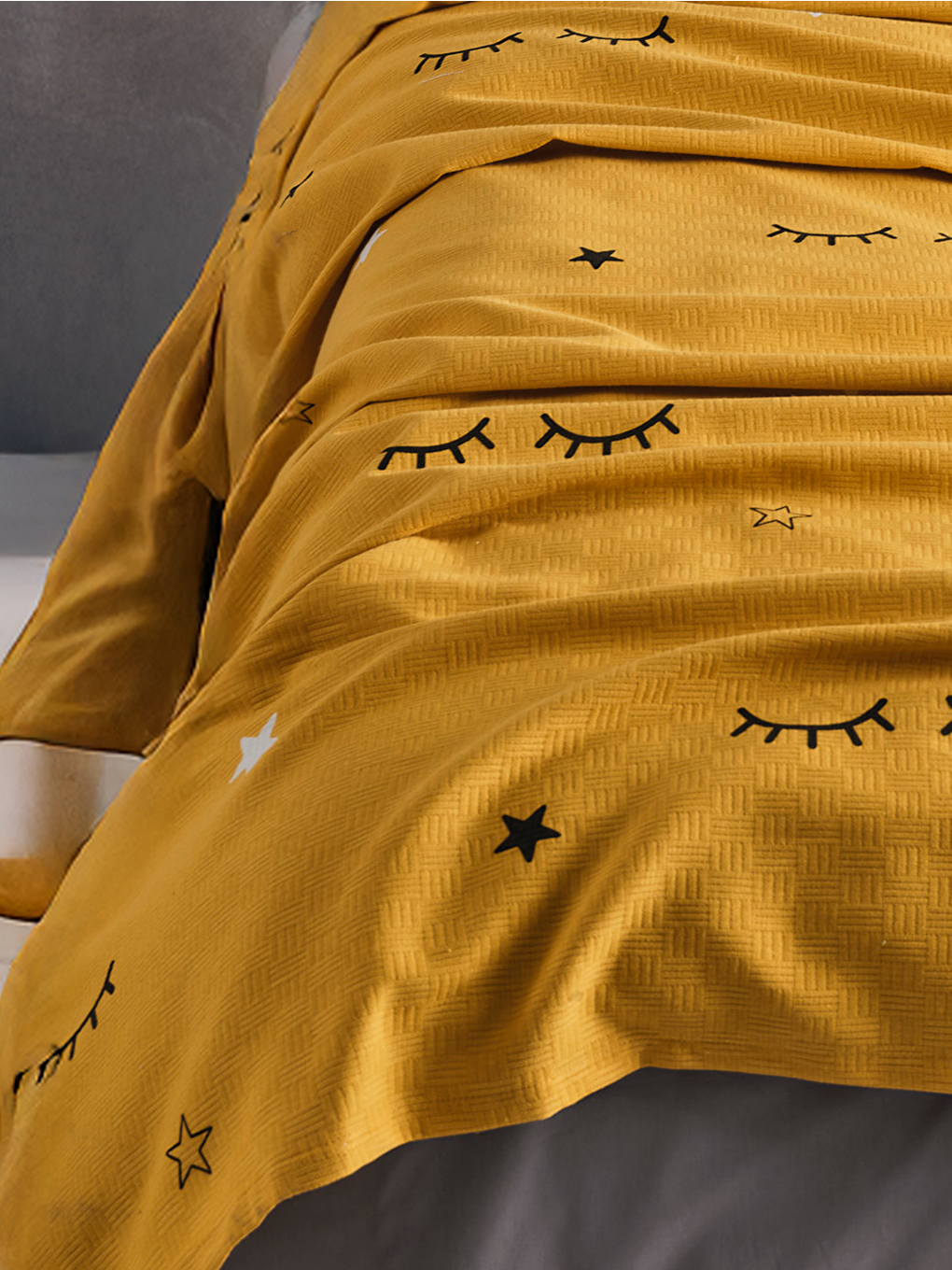 Doğal Pike Baskılı Kids 140x230cm Dide Sarı-1