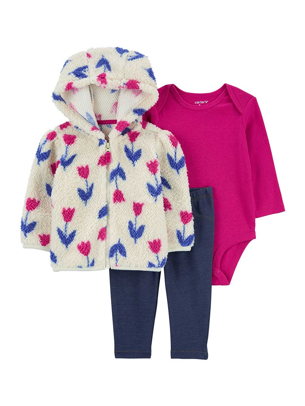 Karışık Kız Bebek Hırkalı Set 3'lü Paket