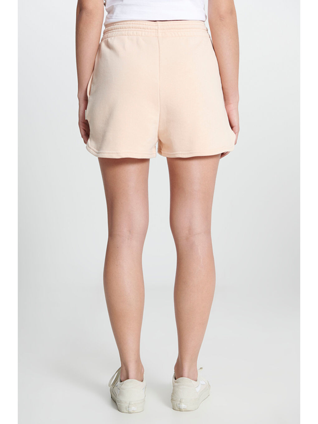 Gri Regular Fit Normal Kesim Normal Bel Bej Sweat Şort-4