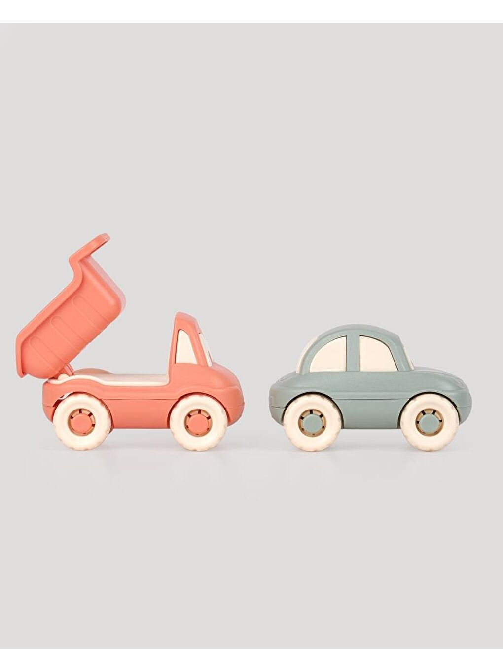 Sevimli Minik Taşıtlar Kamyon Ve Araba-Somon-Petrol Yeşili-5