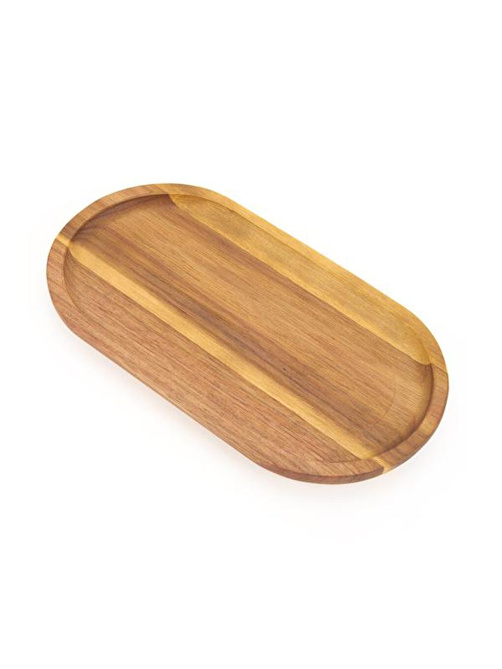 Akasya Oval Servis Sunum Tabağı - Kahverengi - 24x13x1,6 cm-2