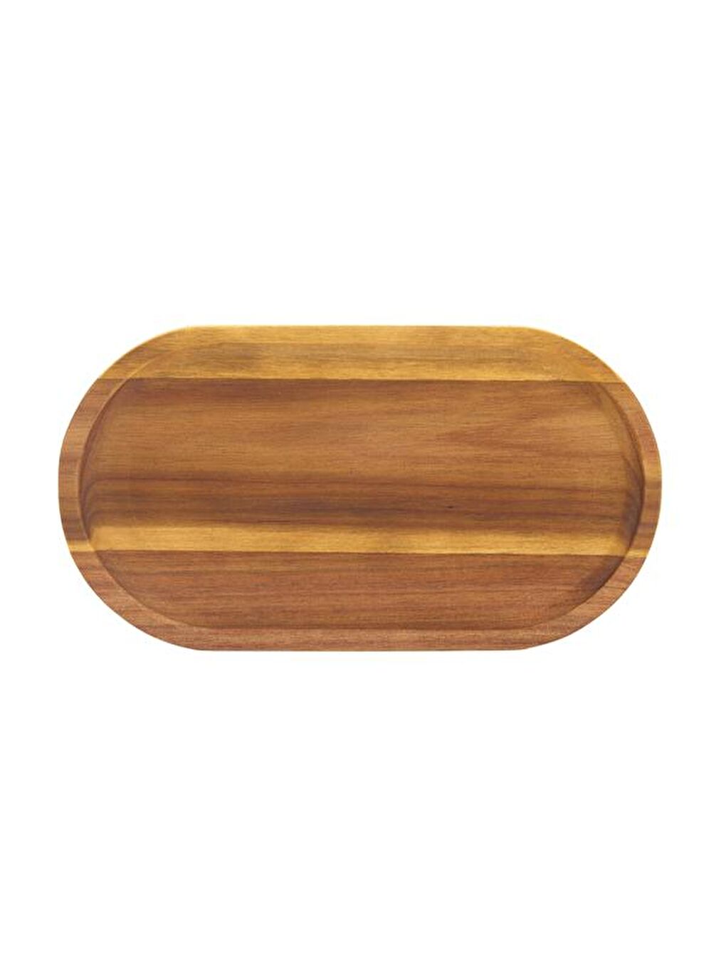 Akasya Oval Servis Sunum Tabağı - Kahverengi - 24x13x1,6 cm-3