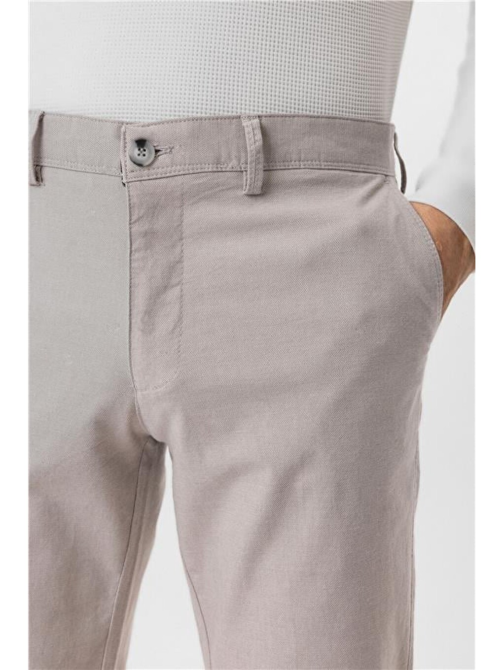 Gri Taş Slim Armürlü Pantolon-1