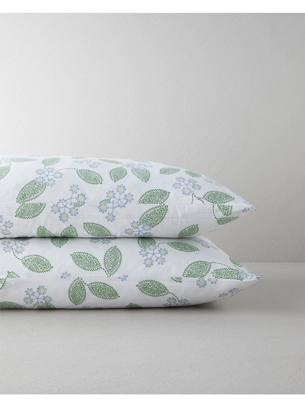 Autumn Whisper Kolay Ütülenir 2'li Yastık Kılıfı 50x70 cm Yeşil-1