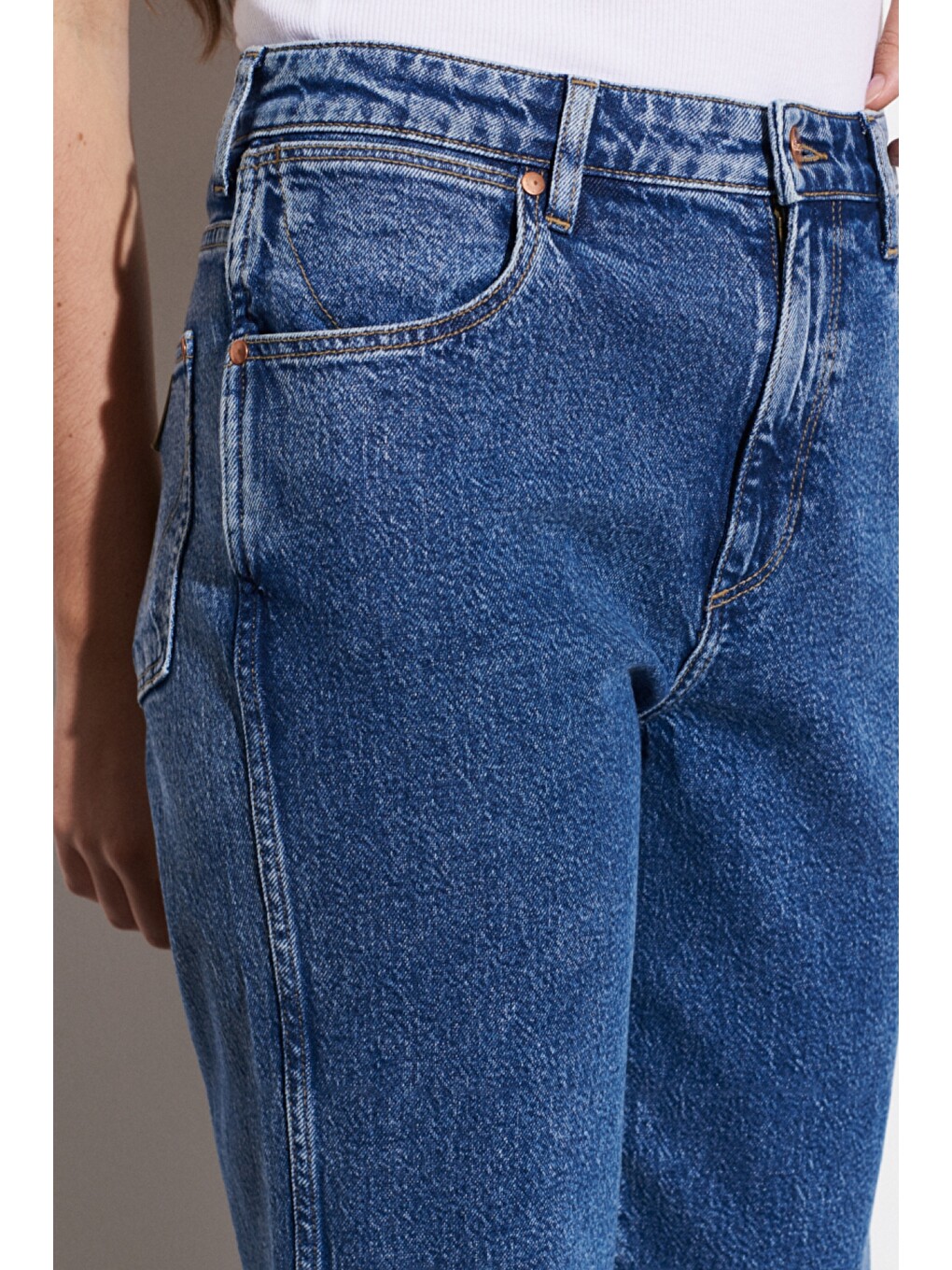 Mavi Mom Straight Fit Yüksek Bel Esnek Jean Jean Pantolon-2