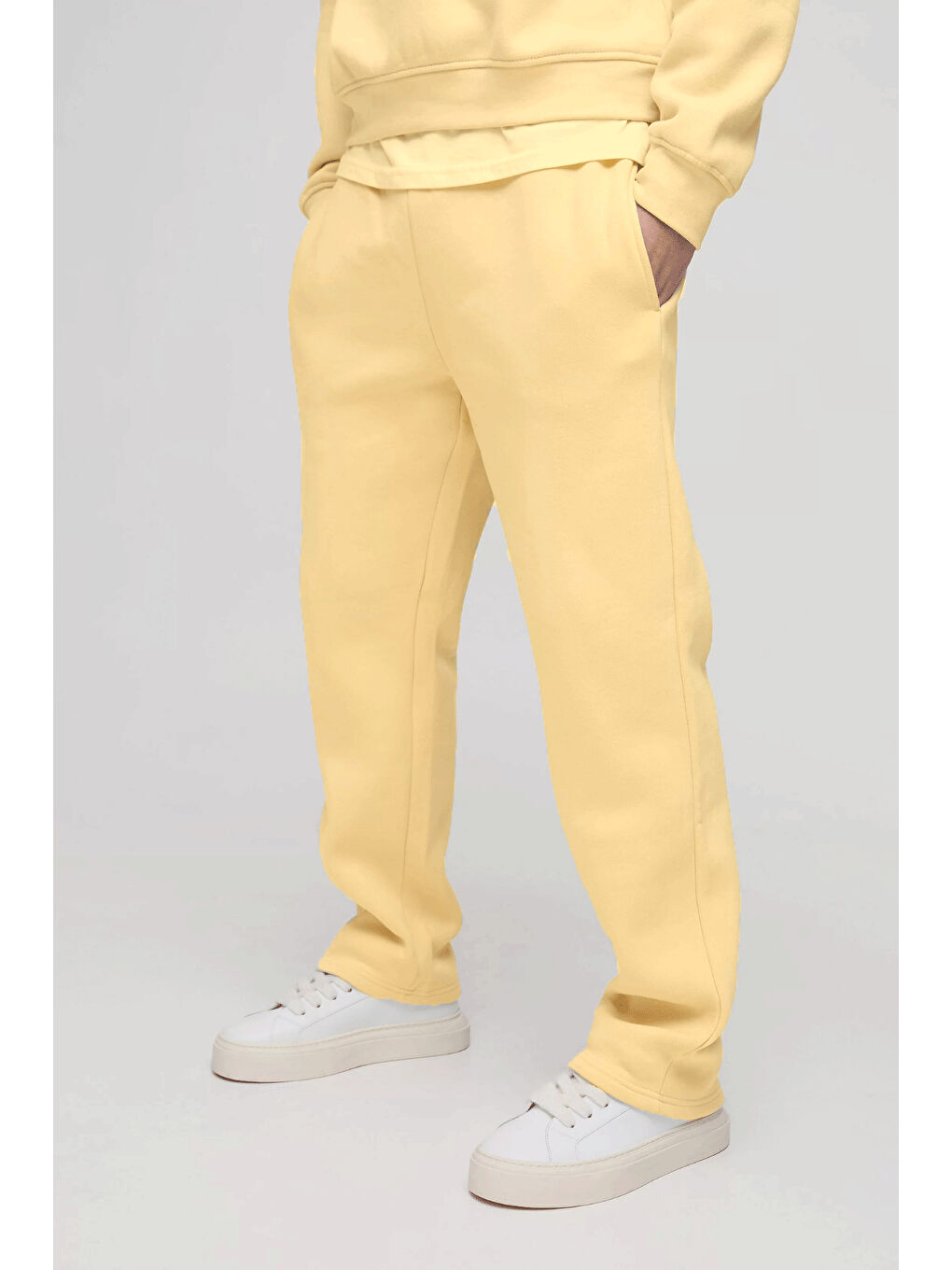 Bej İçi Polarlı 3 İplik Kalın Erkek Eşofman Altı SPR25EA95