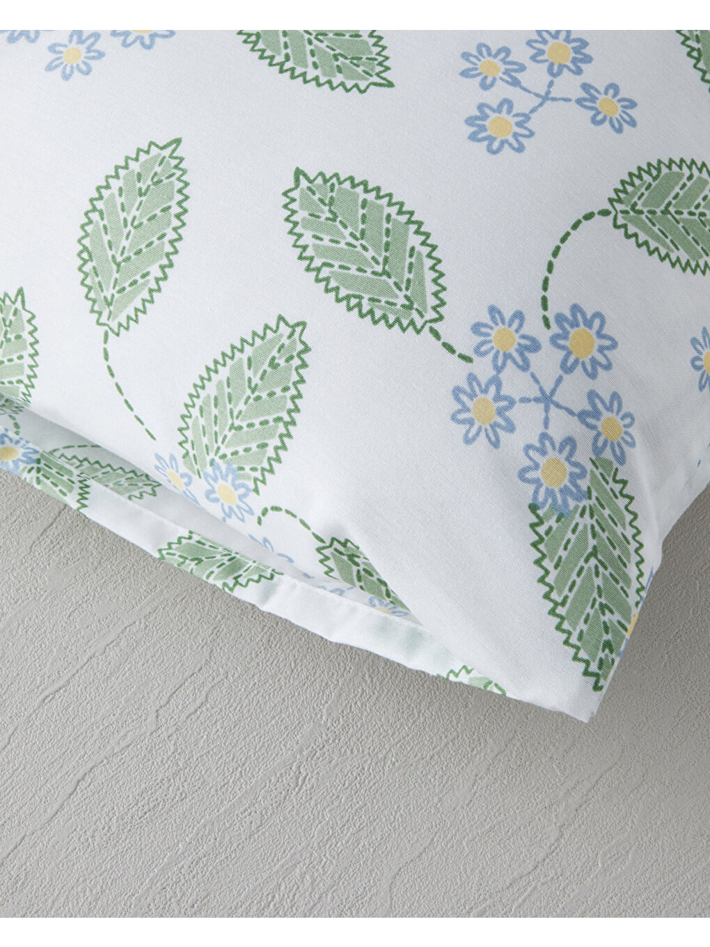 Autumn Whisper Kolay Ütülenir 2'li Yastık Kılıfı 50x70 cm Yeşil-2