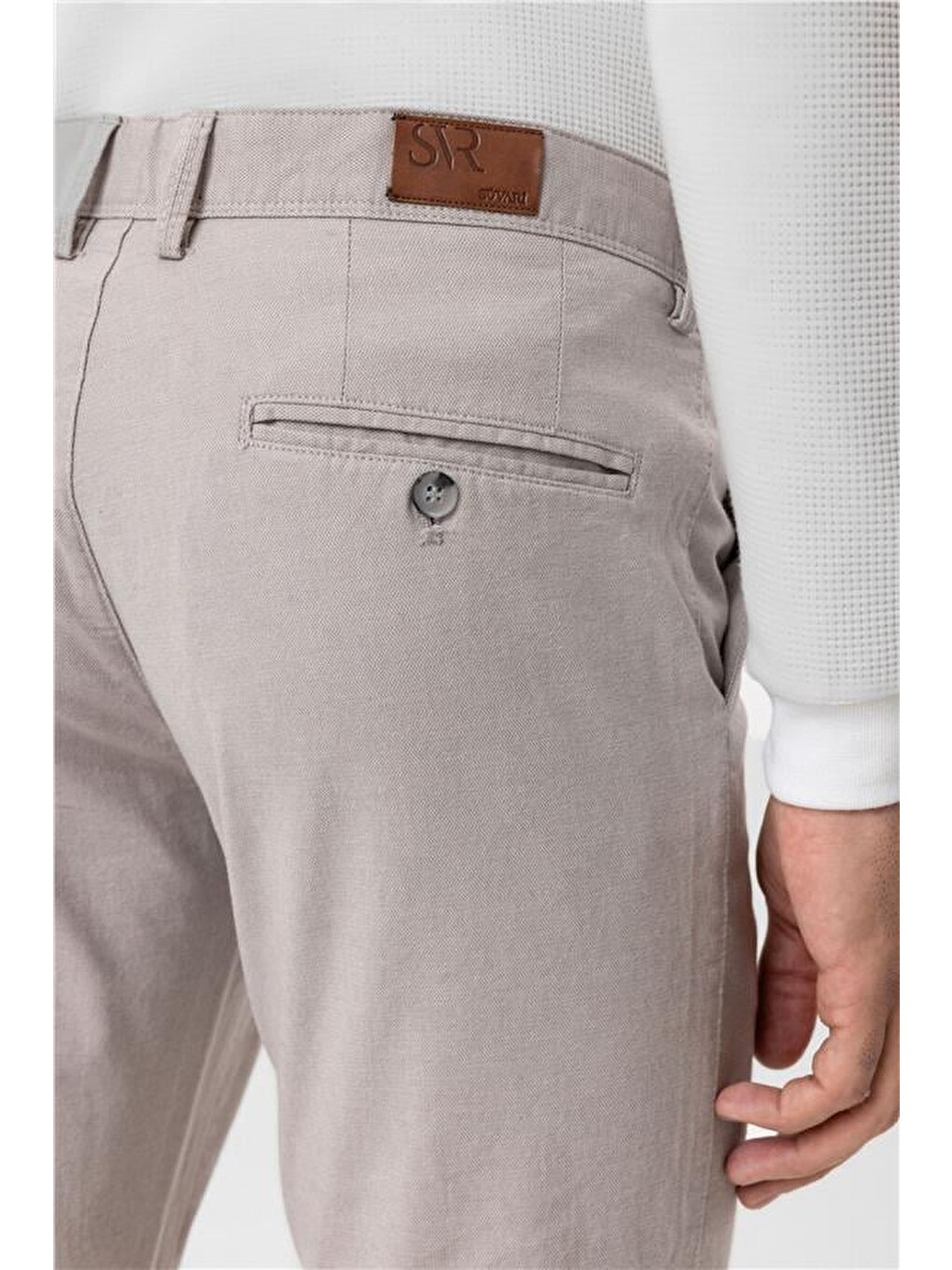 Gri Taş Slim Armürlü Pantolon-2
