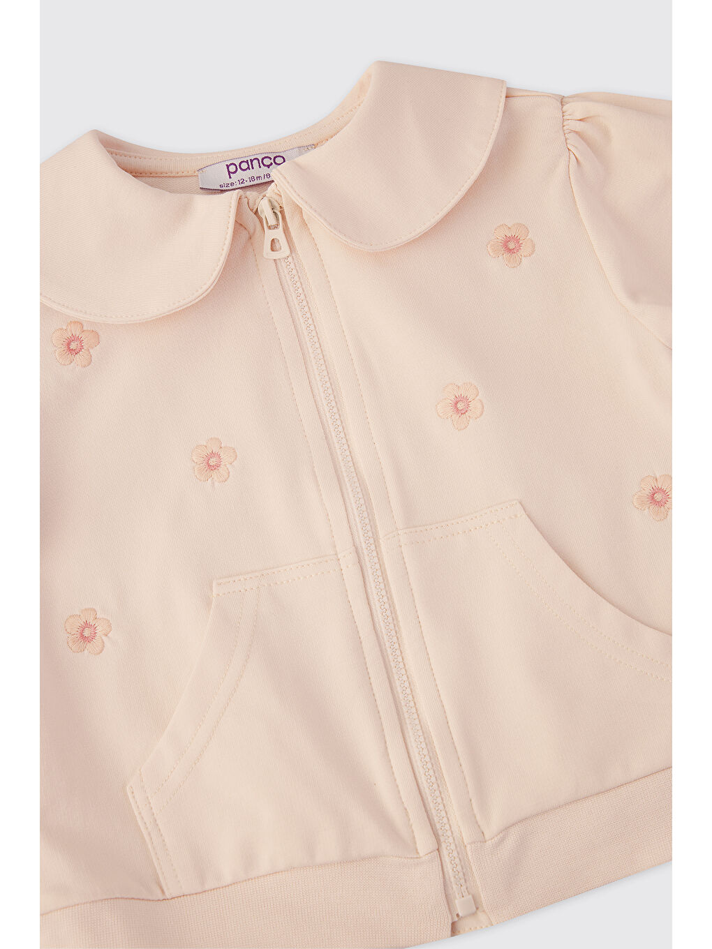 Pembe Kız Bebek 2'li Pudra Eşofman Takımı-4