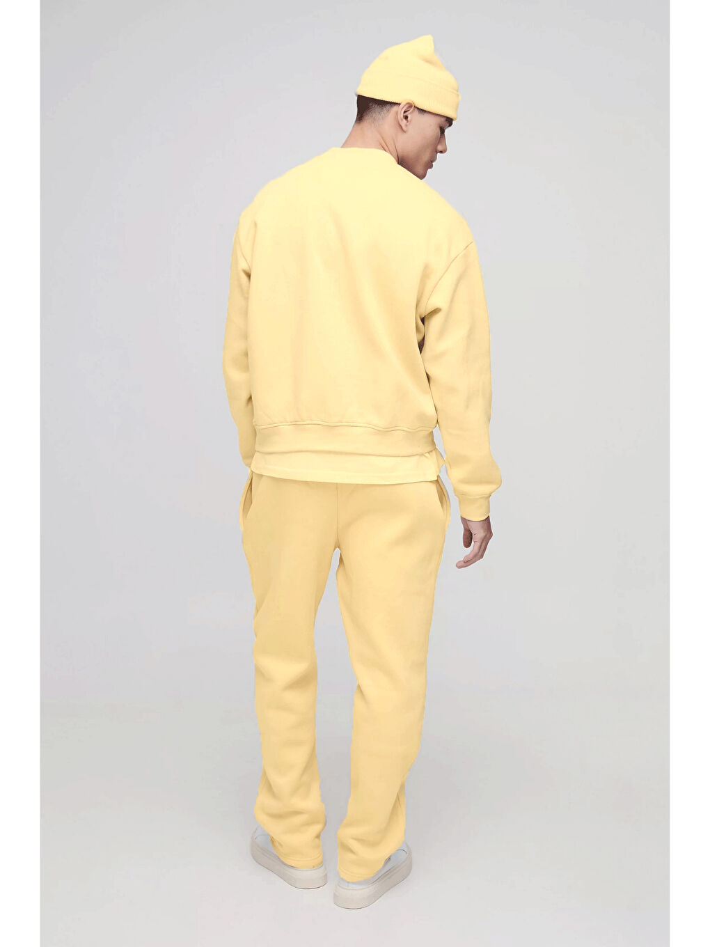 Bej İçi Polarlı 3 İplik Kalın Erkek Eşofman Altı SPR25EA95-1