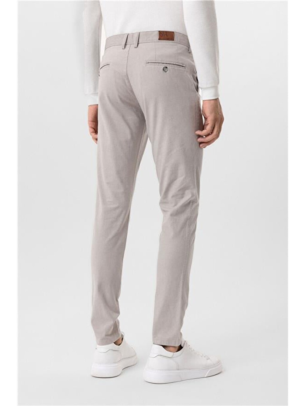 Gri Taş Slim Armürlü Pantolon-3