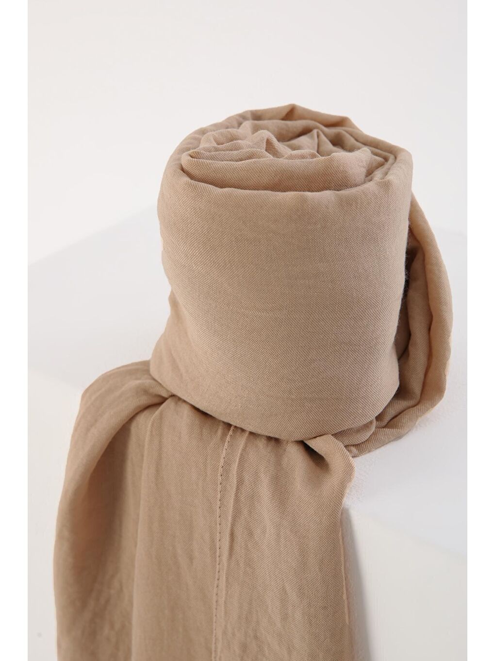 Bej Pamuklu Kraş Şal-2