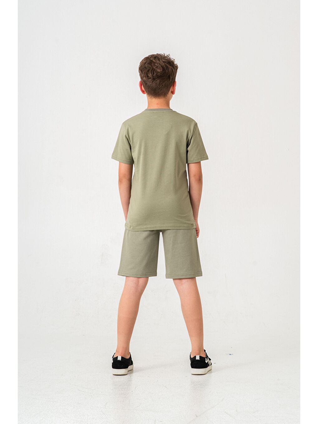 Yeşil Break Limits Fearless Nothing  Limits Baskılı Erkek Çocuk Şort - Tişört Takımı-5