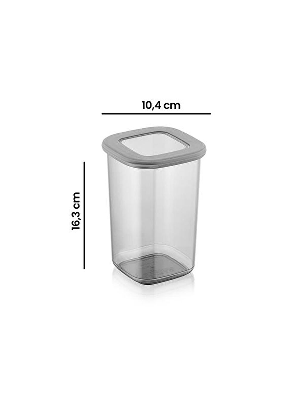 Gri Colony Kare Saklama Kabı - 1200 ml-3