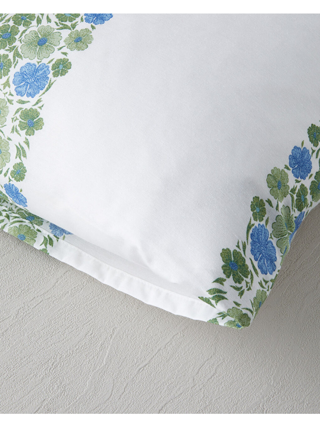 Forest Blossom Kolay Ütülenir 2'li Yastık Kılıfı 50x70 cm Mavi - Yeşil-2