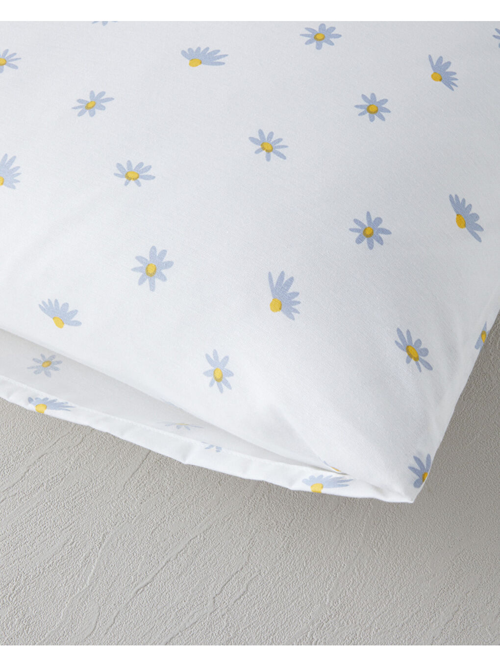 Soft Daisy Kolay Ütülenir 2'li Yastık Kılıfı 50x70 cm Mavi-2