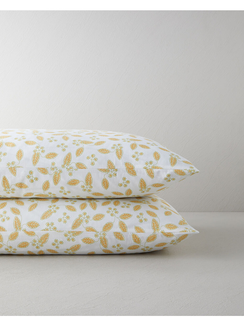 Golden Petals Kolay Ütülenir 2'li Yastık Kılıfı 50x70 cm Sarı-1