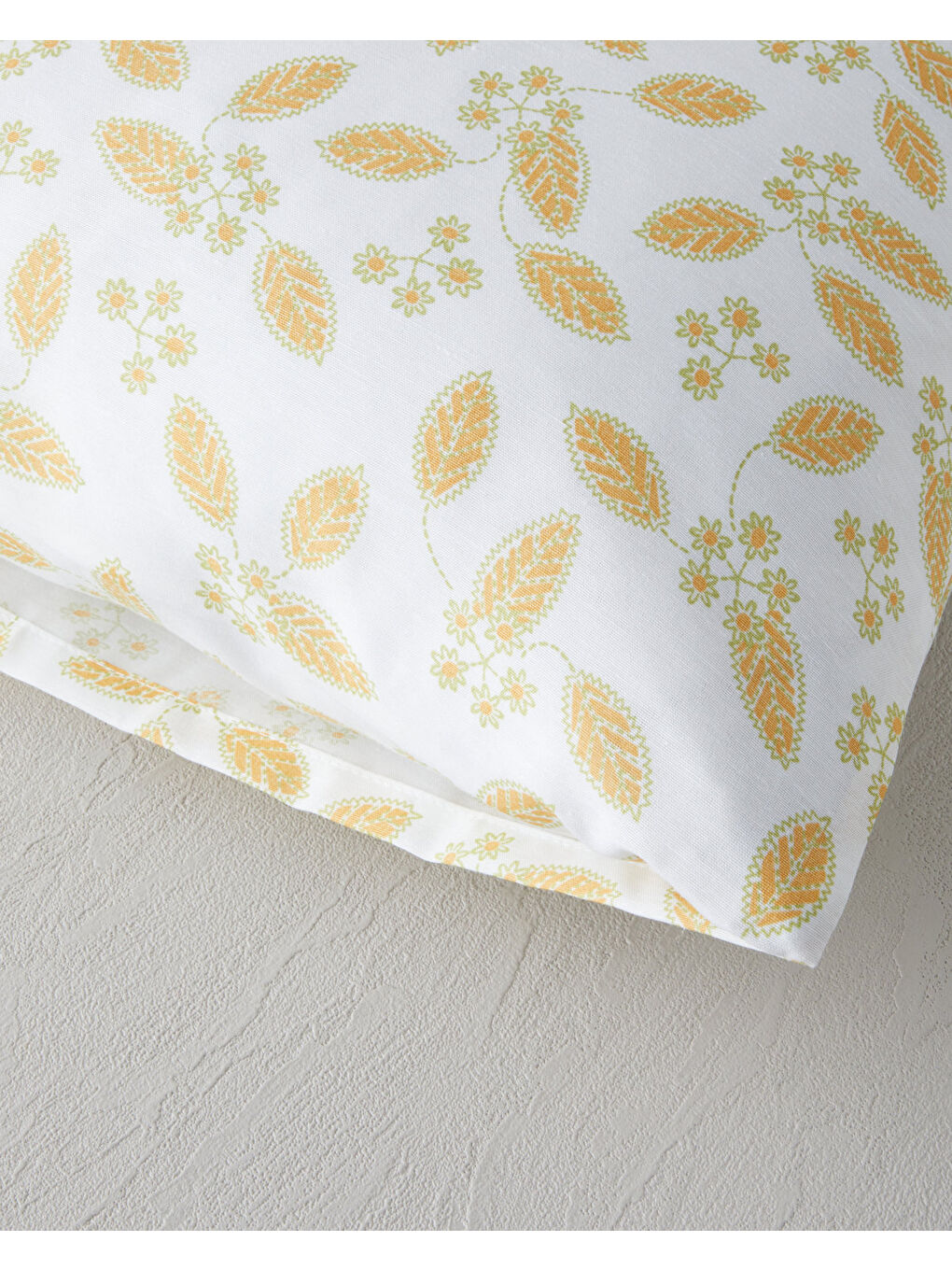 Golden Petals Kolay Ütülenir 2'li Yastık Kılıfı 50x70 cm Sarı-2