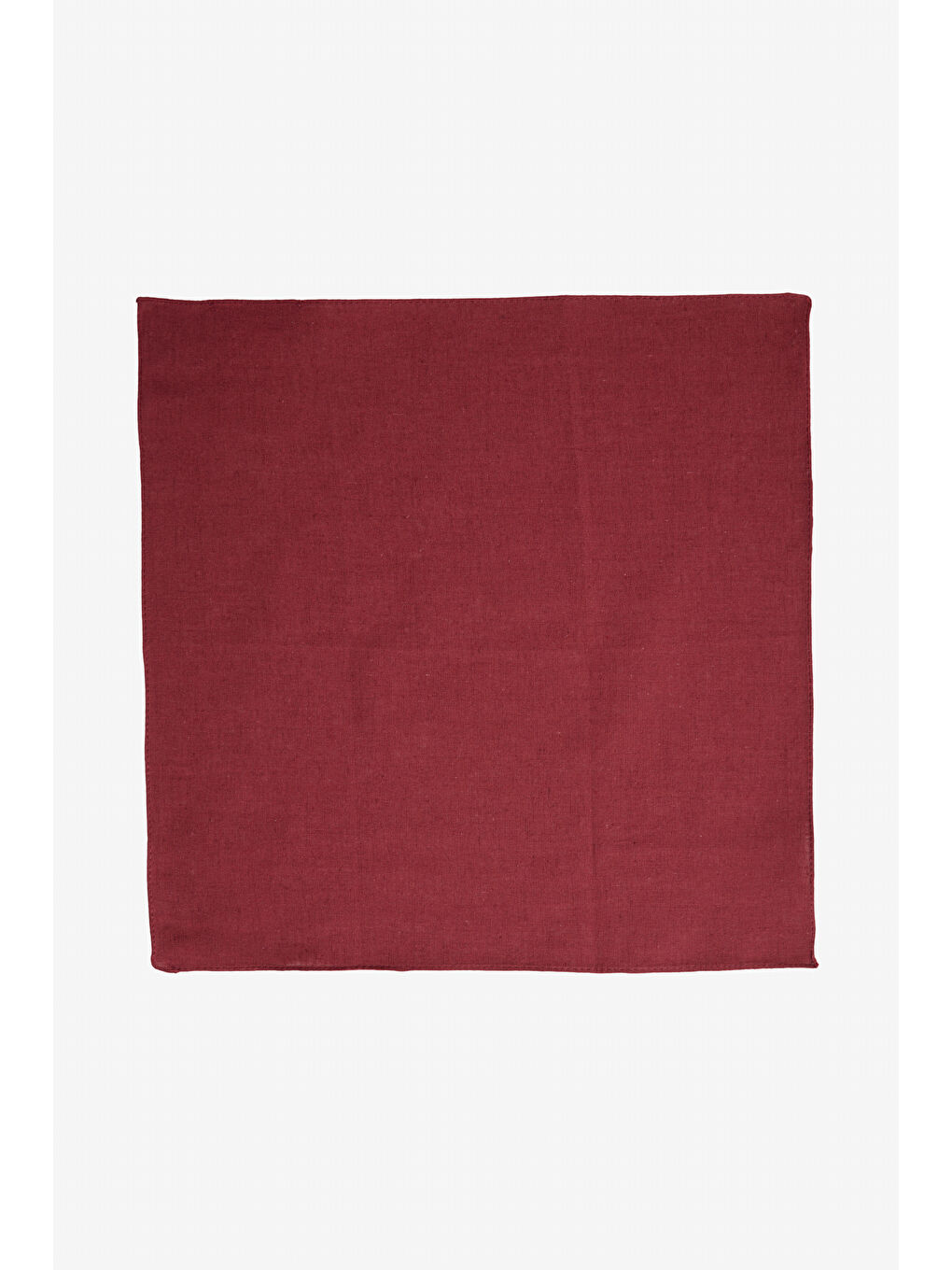 Erkek Bordo Desensiz Keten Mendil-2