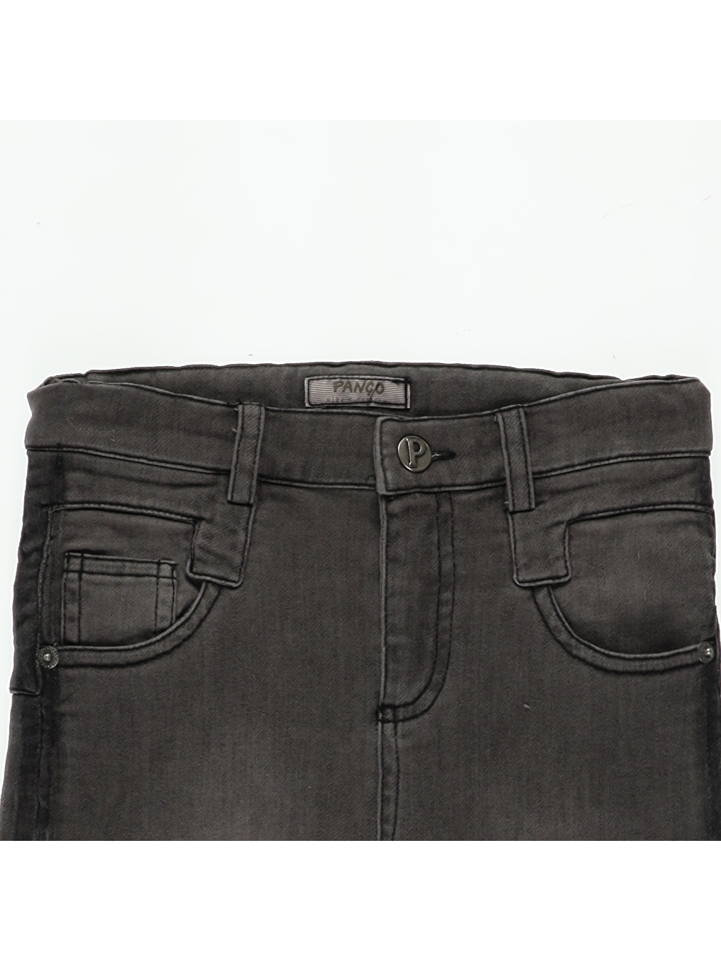 Panço Siyah Erkek Çocuk  Yanları Cepli Denim Pantolon - 3