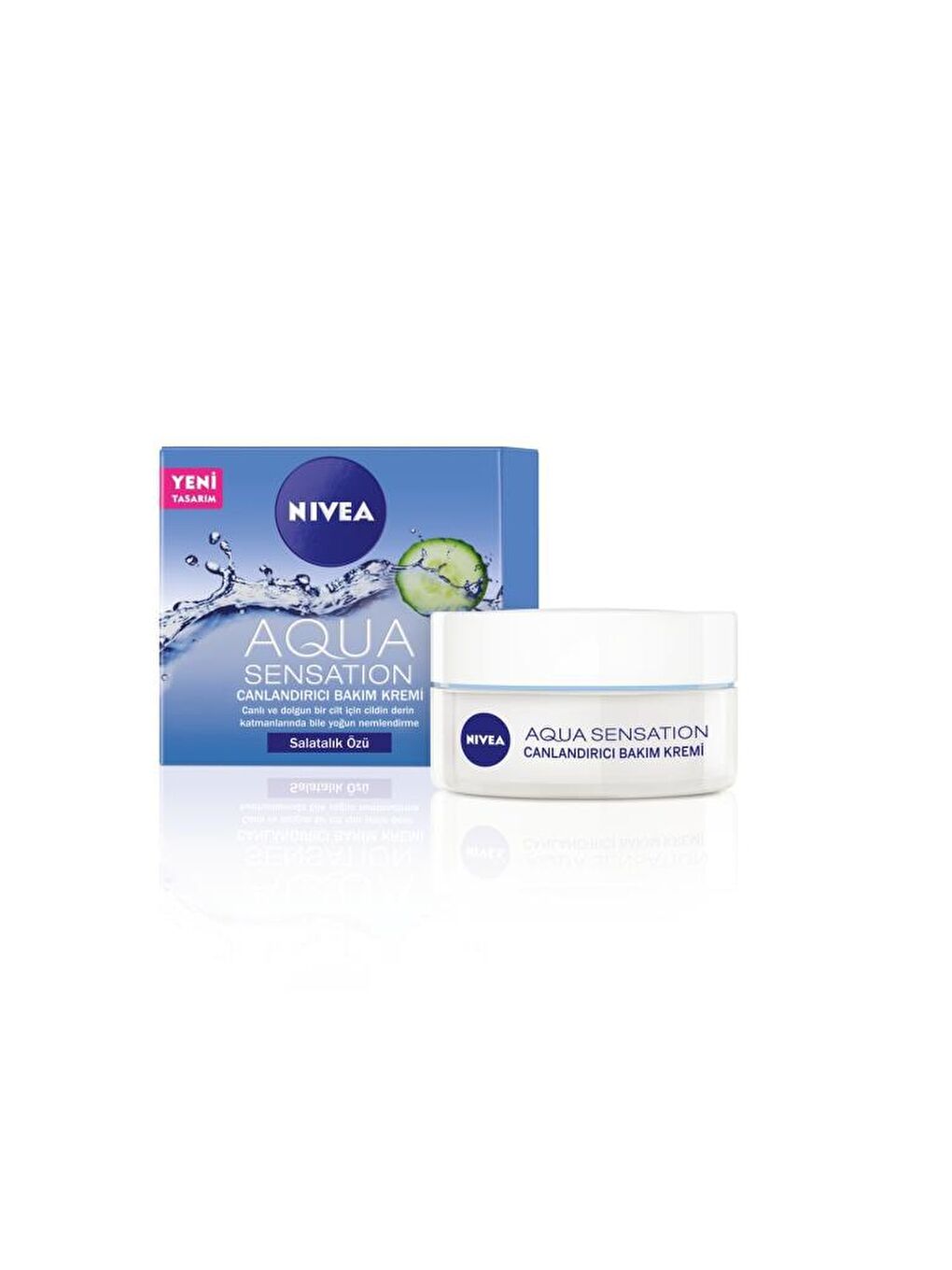 NIVEA Şeffaf Yüz Bakım Kremi Aqua Sensation Normal Ve Karma Ciltler Için Canladırıcı Etki 50 ml - 1