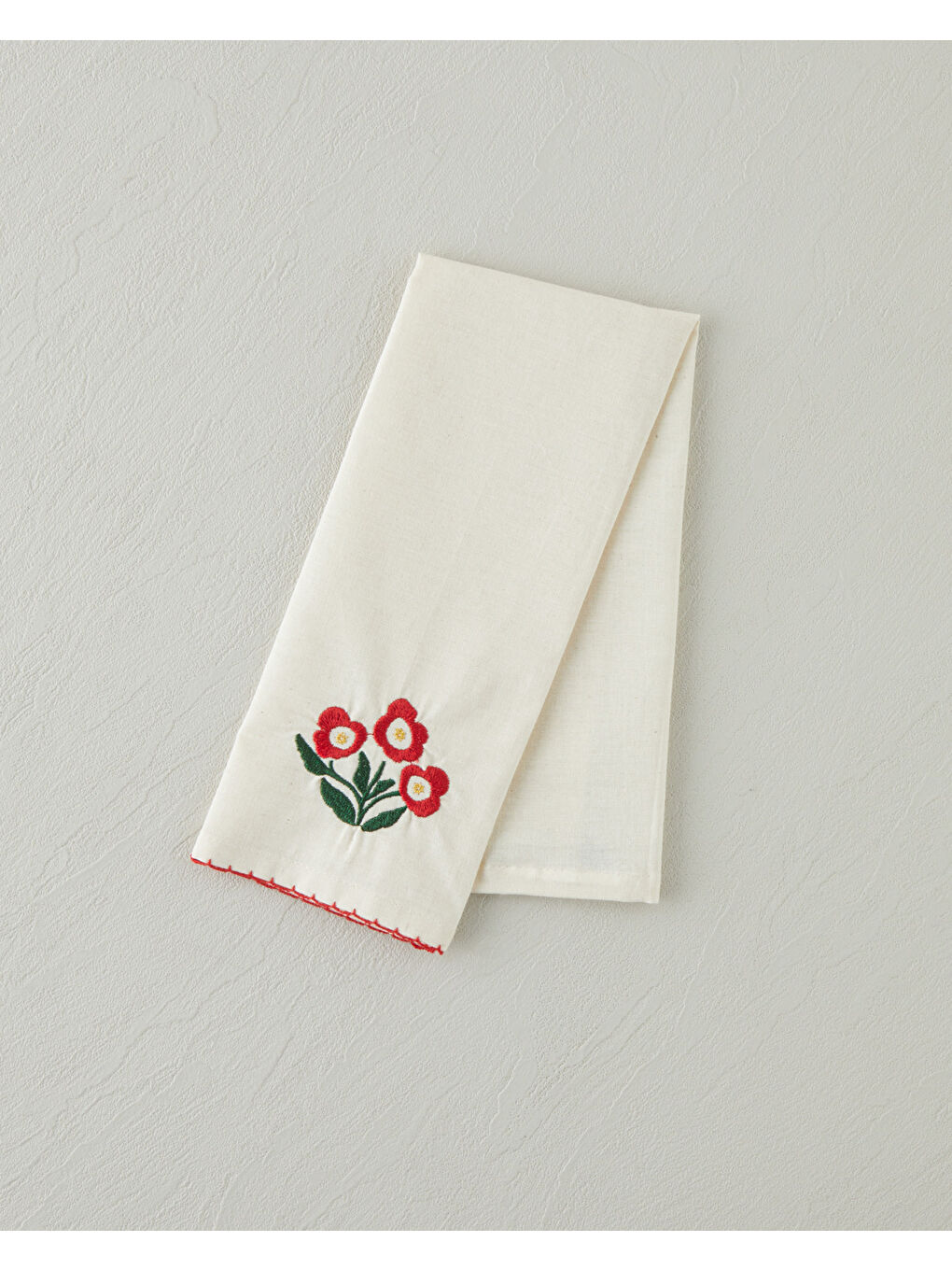 Bright Parade Pamuk Polyester Nakışlı Kurulama Bezi 30x50 cm Kırmızı