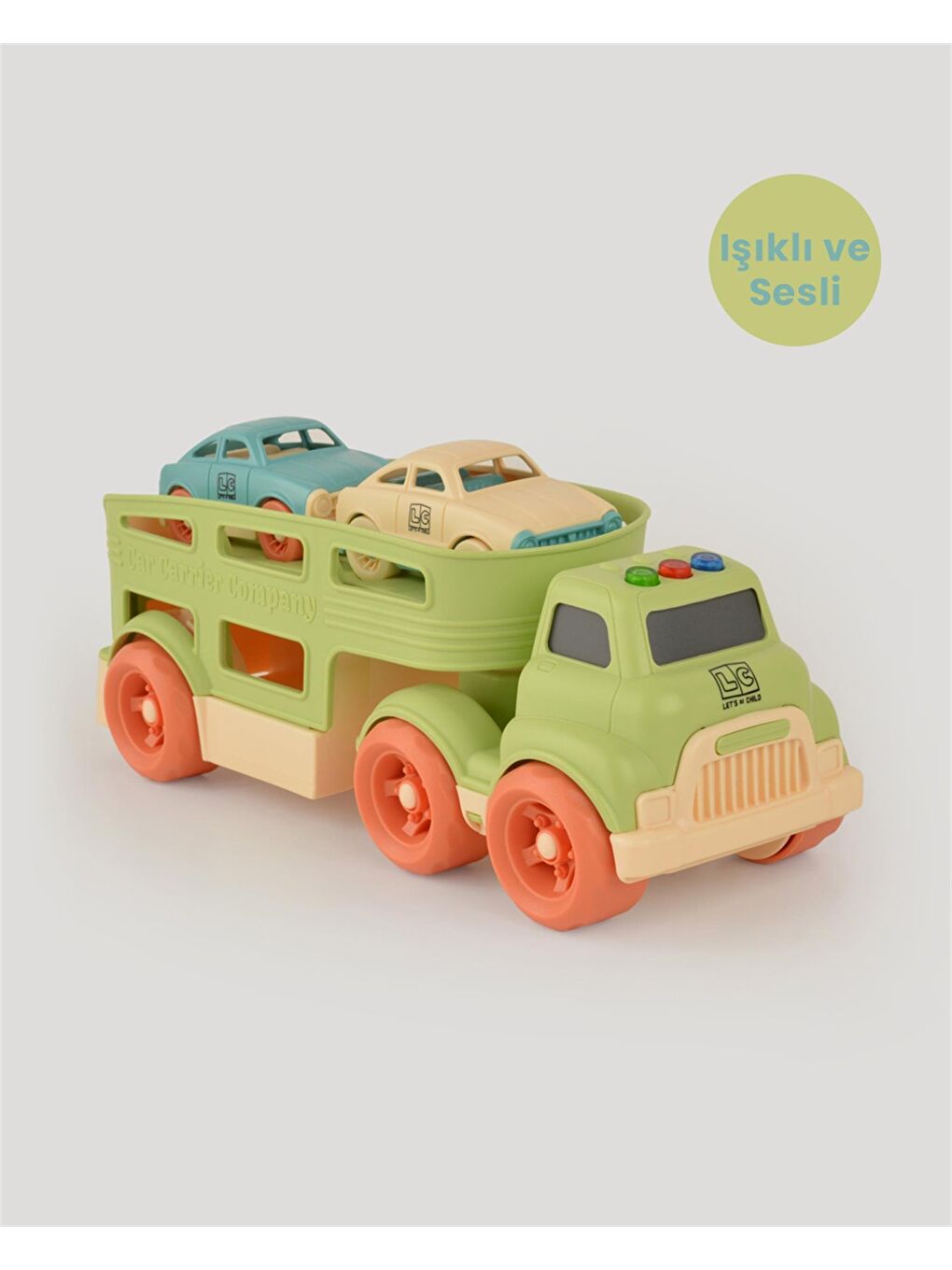 Yeşil Sesli Ve Işıklı Taşıyıcı Tır