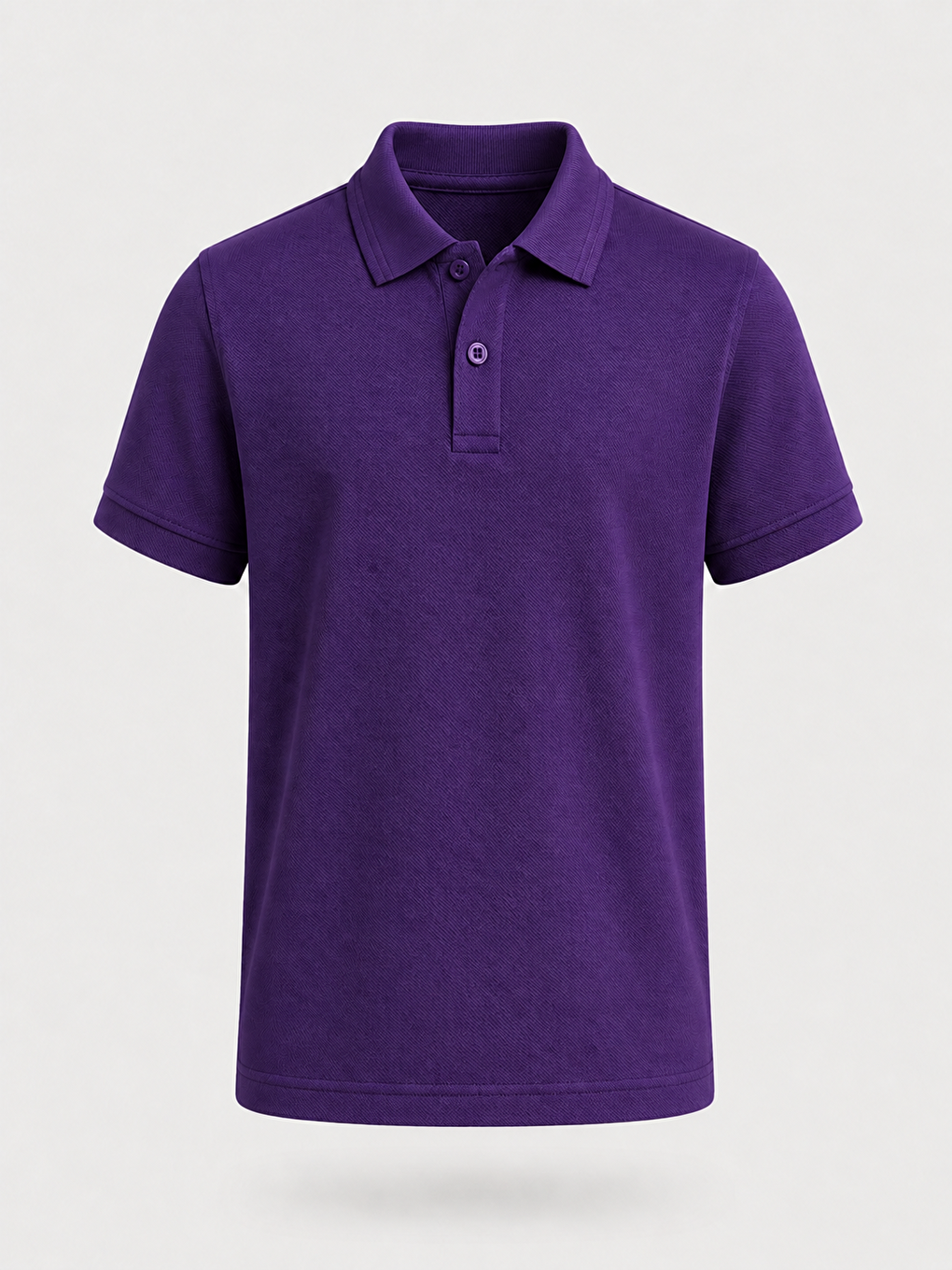 Mor Kids Polo Yaka Basic Kısa Kollu Unisex Çocuk Tişört-3