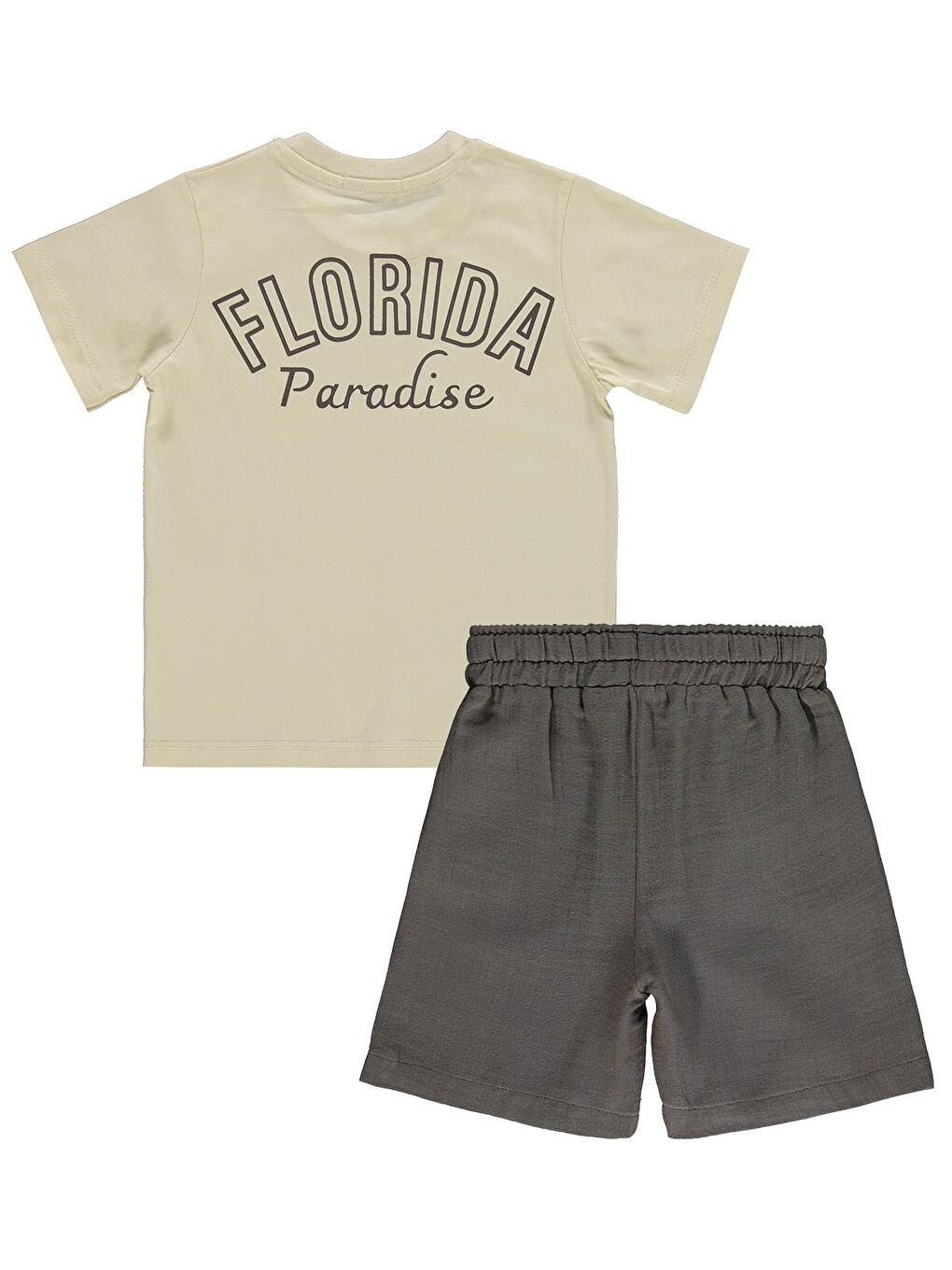 Boys Kum Dalgası Baskılı 2-5 Yaş Takım - Kahverengi-3