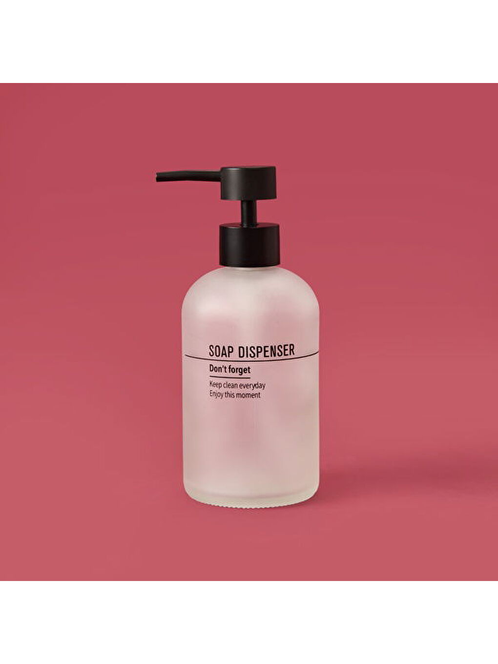 Renksiz Cam Sıvı Sabunluk - Şeffaf - 19 cm