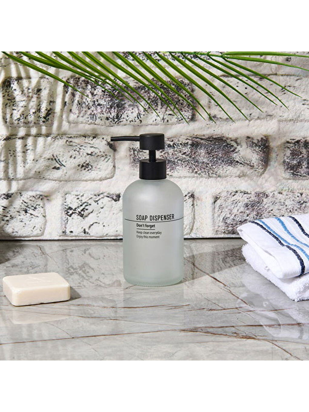 Renksiz Cam Sıvı Sabunluk - Şeffaf - 19 cm-3