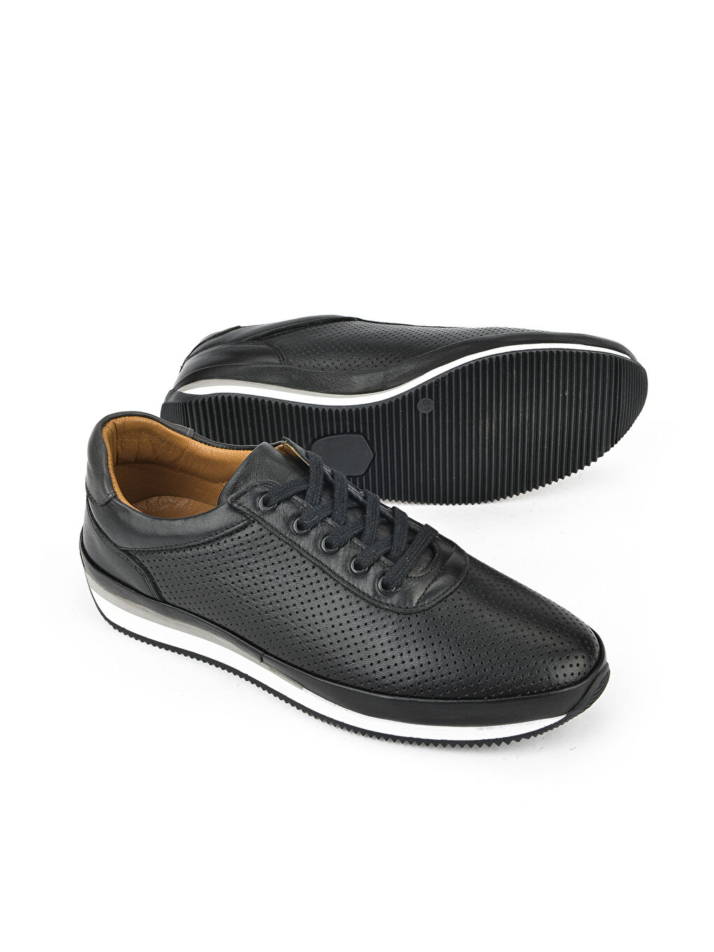 Erkek Hakiki Deri Sneaker 1511002Z063 Siyah-3