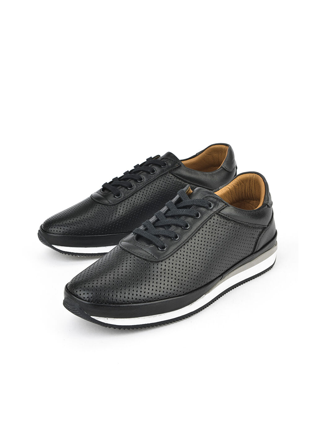 Erkek Hakiki Deri Sneaker 1511002Z063 Siyah-4