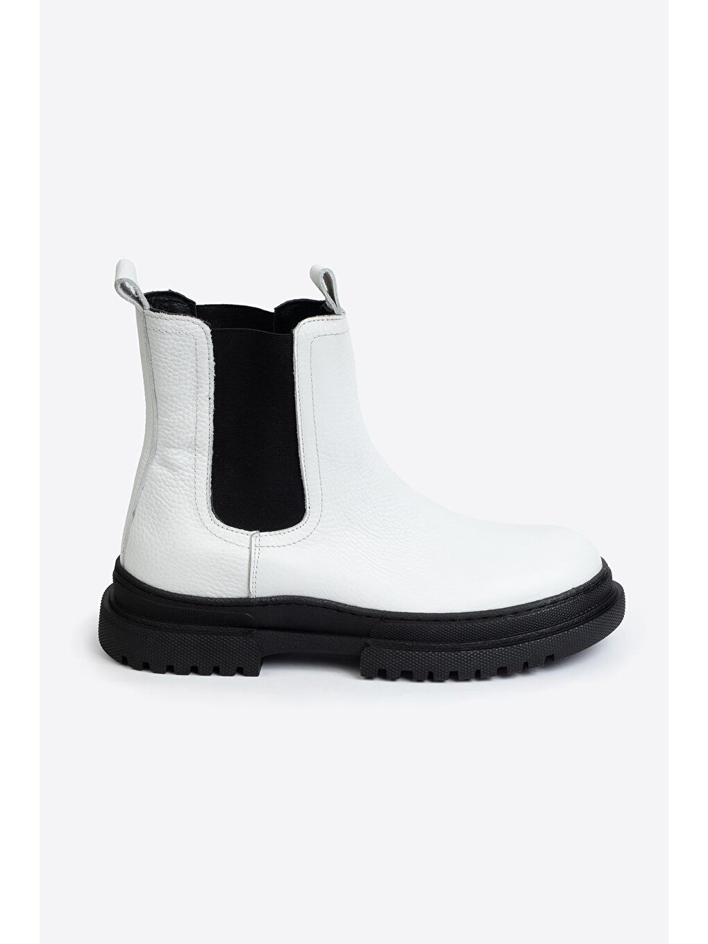 Beyaz Kadın Hakiki Deri Bot-1