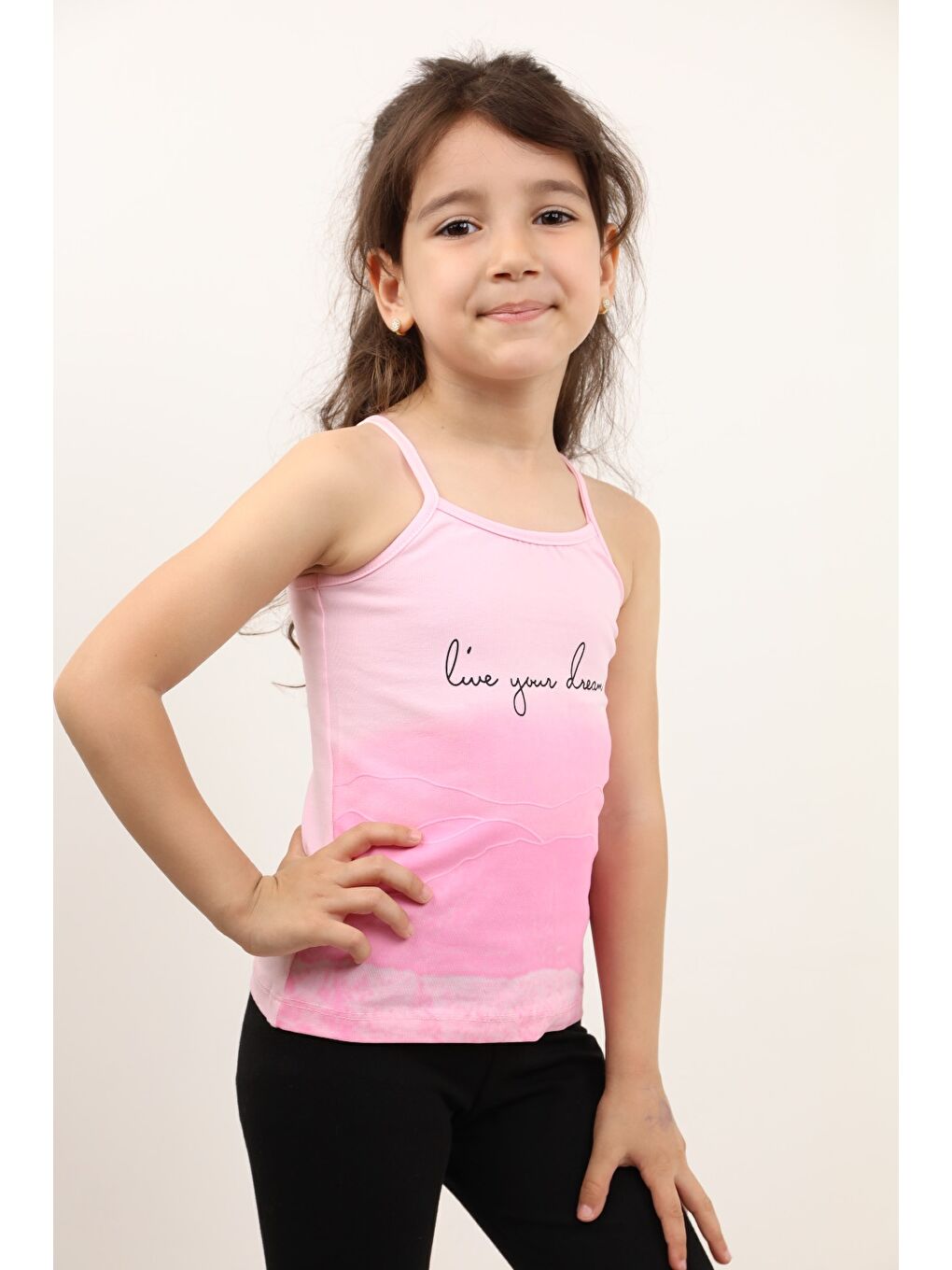 Pembe Kız Bebek Baskılı Atlet